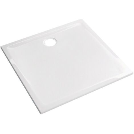 Receveur Renova ultra-plat à poser/à encastrer - Geberit - Blanc 80x80x4,5cm