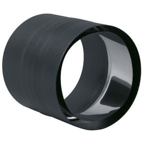 TEN – Raccord anti-bistre en acier émaillé noir mat Ø180 – Épaisseur 4/10e – Compatible chaudières gaz, fioul, bois et charbon