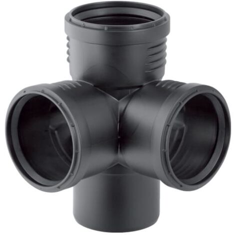 Geberit Branche d&39angle Silent PP 390559141 DN 100/100/100, 87,5 degrés, optimisée pour le bruit (1/4)