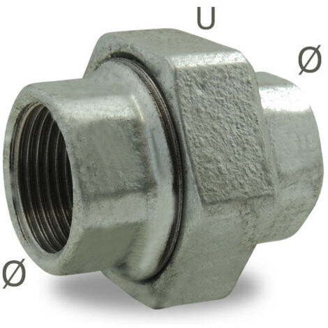 UNION EN FONTE MALLEABLE, A PORTEE CONIQUE FEMELLE FF 3/4