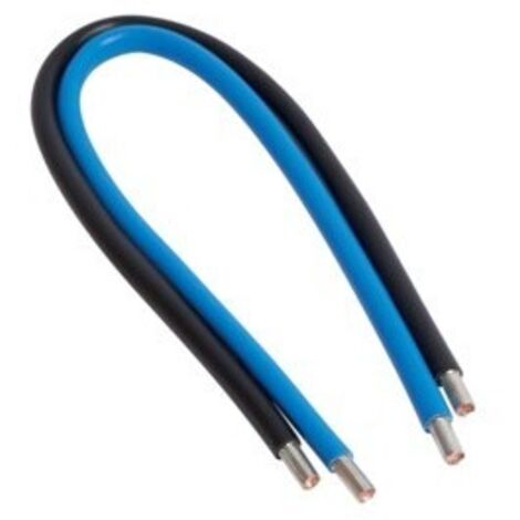 Hager – Jeu de 2 conducteurs préparés avec embouts – Section 1.5mm² – Longueur 2m – Pour câblage électrique fiable (1/4)