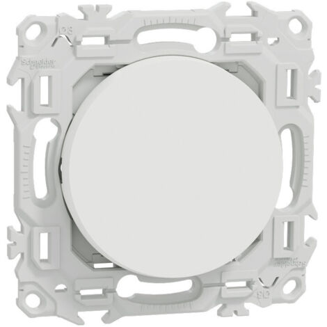 Schneider – Permutateur 10 AX – Bornes automatiques – Compatible plaques Odace – Commande d'éclairage depuis 3 points – Blanc craie