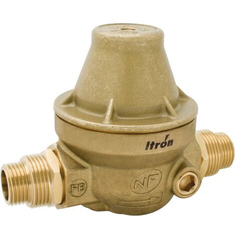 Itron – Réducteur de pression 20x27 – Corps laiton – Plage de réglage 1,5 à 4,5 bar – Débit 4000 L/h – Norme NF EN 1567 - FF20x27