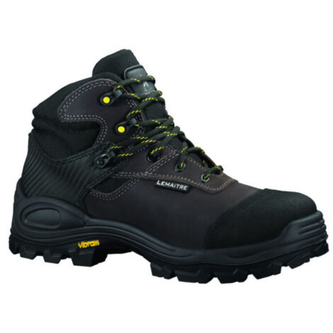 Lemaitre – Chaussures de sécurité hautes S3 CI HI HRO – Semelle VIBRAM – Pointure 43 – Pour chantiers humides et terrains accidentés (1/4)