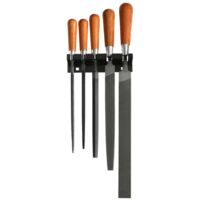 Facom – Jeu de 5 limes d'atelier manuelles seconde coupe – Pour bois dur – Coupe nette sans éclat – Outil professionnel