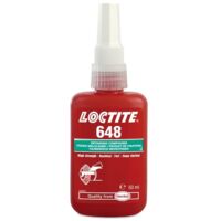 Pâte à joints verte Loctite, Force Haute, Bouteille avec Liquide 50 ml, -55 +175 °C Loctite 648 ( Prix pour 1 )
