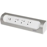 Legrand – Multiprise d'angle 3 prises avec USB A et C – Installation discrète – Prises affleurantes – Conception sécurisée NF