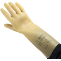 Coverguard – Gants isolants électriques Classe 0 – Taille 10 – Latex naturel – Pour tension jusqu'à 1000 Volts – Résistance mécanique accrue
