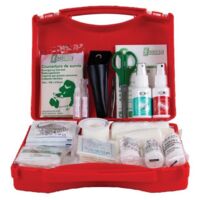 Esculape – Coffret de secours BTP 10 personnes – Contenu complet pour chantiers humides – Organisme de certification inclus