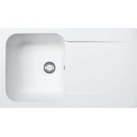 Franke – Évier à encastrer 86x50 cm – 1 cuve 1 égouttoir – En Fradura – Découpe 840 x 480 mm – Réversible – Avec vidage gain de place