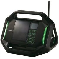 Hikoki – Radio de chantier sans fil 14.4-18V – Alimentation secteur – FM/AM avec antenne caoutchouc – Emplacement smartphone USB