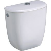 Geberit – Réservoir de chasse d'eau Bastia 3/6L – Alimentation latérale – Double chasse – Mécanisme silencieux