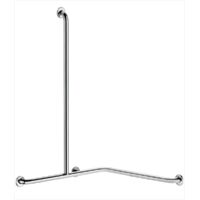 Poignée de douche et barre verticale gauche D32 inox poli brillant Réf 5481GP2
