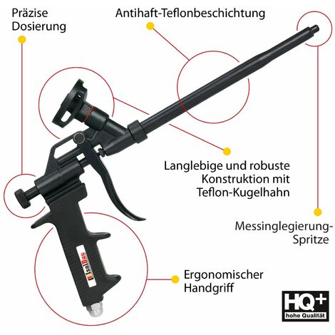 Profi Aluminium PU Schaum Pistole Bauschaumpistole Montageschaumpistole 