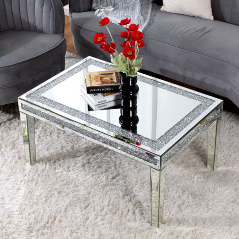 Mirrored Top Glass Coffee Table