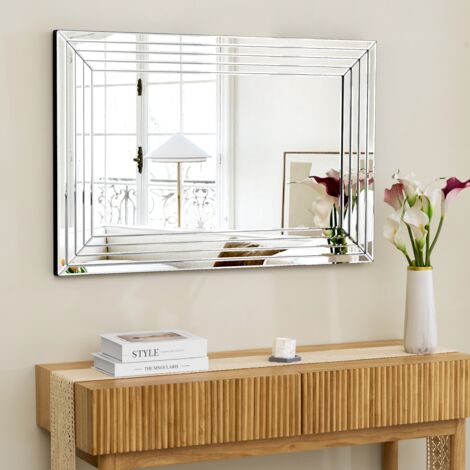 Grand miroir mural de Luxe Artloge avec diamants en cristal – Miroir mural