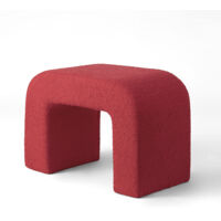 65cm wide unique red footstool