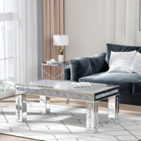 Mirrored 4 Leg Coffee Table