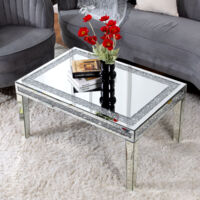 Mirrored Top Glass Coffee Table