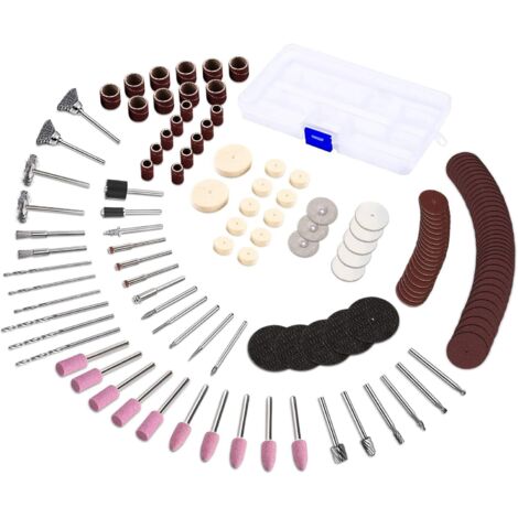 141Pcs Accessoires pour Outils Rotatifs avec 3mm Mandrin/Universels Découpage/Polissage/Perçage/Meulage/Gravure Accessoires d'mini Meuleuse & mini Perceuse pour Bricolage Artisanat (1/5)