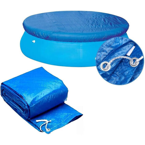 Bâche pour Piscine Ronde, Bâche de Protection pour Piscine Tubulaire, Couverture de Piscine pour piscines Hors Sol, Bâche Anti-poussière pour piscines gonflables (183cm/6ft) (1/5)