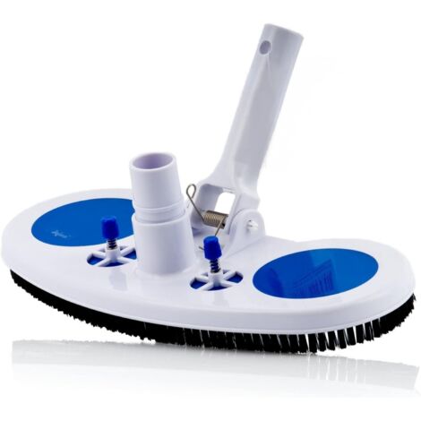 Brosse de piscine avec valve de pression, nettoyeur de fond de piscine, convient pour tuyau Ø28-30 mm, aspirateur de sol, brosse de nettoyage avec manche télescopique (1/5)
