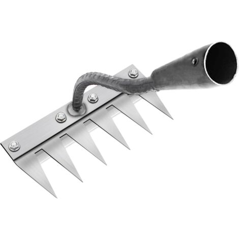 Râteau de Désherbage Multifonction en Métal, Râteau De Jardin 6 Dents, Râteau De Jardin Portable pour Désherber, Outillage De Jardin pour Désherber/Ameublir/Semence (sans Manche) 6 Dents (1/5)