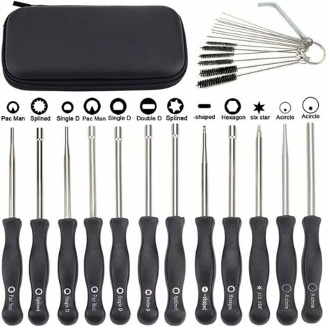 Lot de 12 Outils de réglage de carburateur avec Tournevis acircle pour Petit Moteur 2 Temps pour Husqvarna pour STHIL pour débroussailleuse Echo tronçonneuse (1/5)