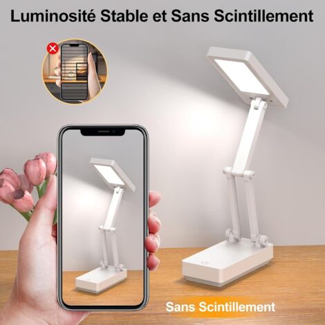 SONVIEE Lampe LED Rechargeable Sans Fil – Variateur, 3 Températures, 4800mAh, Hauteur Réglable