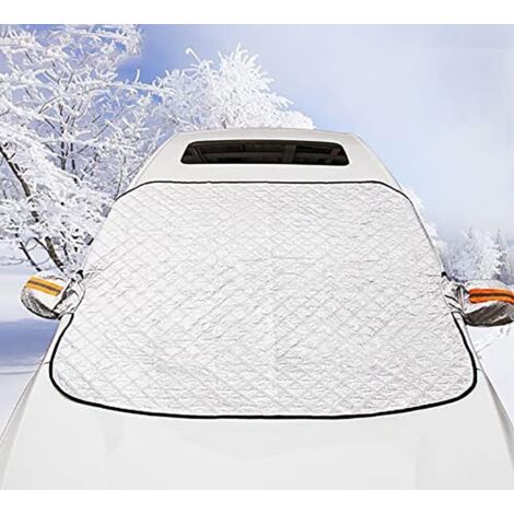 Pare Soleil Voiture Pare Brise Avant,Protege Pare Brise Givre Universelle pour Voiture Anti UV Neige Glace Pluie Magnétique Pliable Argenté (1/5)