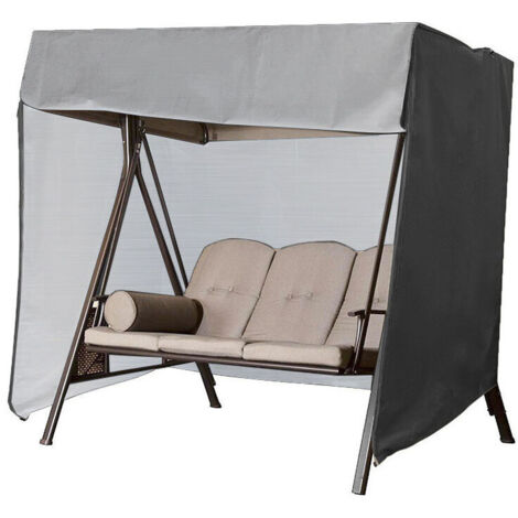 Housse de Balancelle Places Housse Protection pour Balancelle Jardin Imperméable Oxford Bâche de Balancelle Anti-UV Couverture de Protection Balançoire Extérieur (220×125×170CM) (1/5)