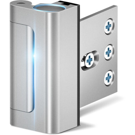 Serrure de renforcement de porte de maison, sécurité enfant, haute sécurité, sécurité à domicile, construction en aluminium, cadre de serrure argenté (1/5)