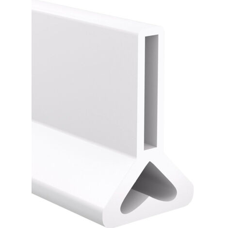 Barrière de douche pliable et système de rétention pour barrage deau et maintient leau à lintérieur du seuil (100 cm, Blanc) (1/5)