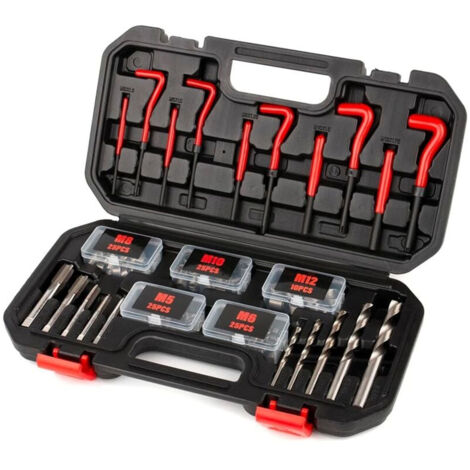 Kit De Réparation De Filetage Helicoil 131 Pièces - Inserts, Forets Et Outils Pour Taraudage