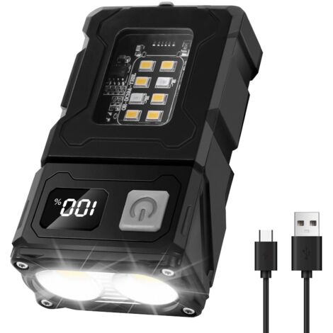 Lampe Frontale LED VASTFIRE - COB Rechargeable USB - 400m - IP45 - Noire