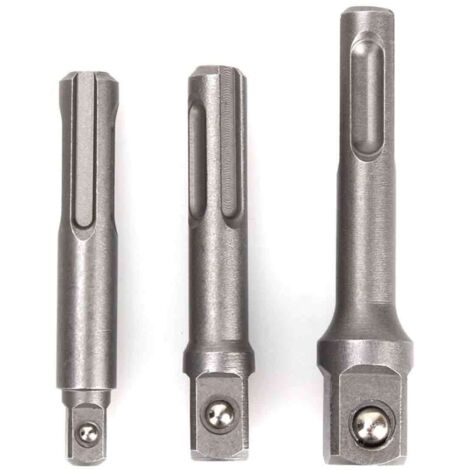 Jeu d'adaptateurs pour douilles 3 pièces - hexagonal sur carré pour perceuses, douilles, visseuses et porte-embouts, 1/4, 3/8, 1/2 pouce (1/5)