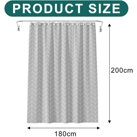 Rideau De Douche 180×200 Cm – Motif Vagues Bleu Doré Laiteux – Imperméable, Œillets & Crochets Inclus – Style Moderne