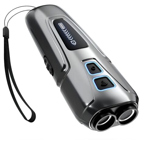 Dispositif portable de répulsif à ultrasons pour chiens avec fonction multifonctionnelle de dressage anti-bruit et anti-aboiements