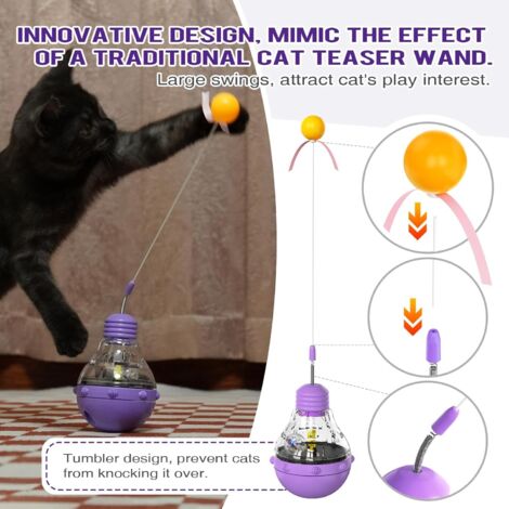 Jouet Interactif Pour Chat Avec Lumière LED - 3 Modes - Rechargeable USB-C - Évite Les Obstacles