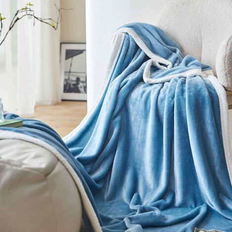 Couverture Polaire Chaude Super Douce Pour Canapé-Lit De Jardin Rose