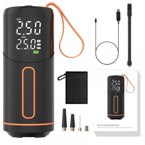 ZORUMAN Pompe à Air Électronique Portable 6000 MAh 150 PSI - Rouge - Voiture Vélo Avec Éclairage Secours