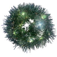 Couronne verte pré-illuminée de 19,6 pieds, 50 lumières, sapin artificiel, décorations de Noël intérieures et extérieures, mariage de fêtes (vert)