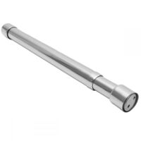 Barre de penderie télescopique 48-80 cm, barre de serrage, barre de tension ronde en acier inoxydable, barre encastrée, barre métallique, barre de suspension extensible pour armoire