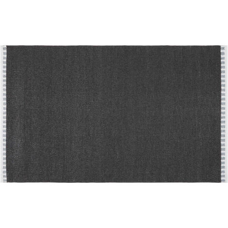 ALFOMBRA INTERIOR Y EXTERIOR NEGRA GENOVA 120X180 CM