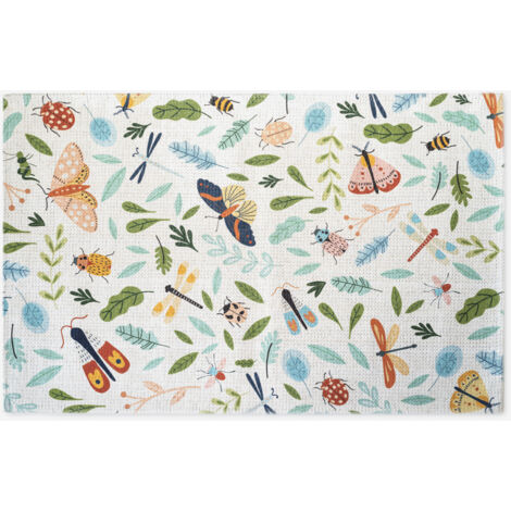 ALFOMBRA INFANTIL BLANCA INSECTOS 80X120CM (1/2)