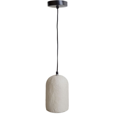 LÁMPARA COLGANTE BEIGE ESTILO WABISABI 15.5x15.5x24CM