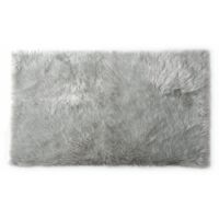 ALFOMBRA PELO LARGO SUAVE PLATA 160X230CM