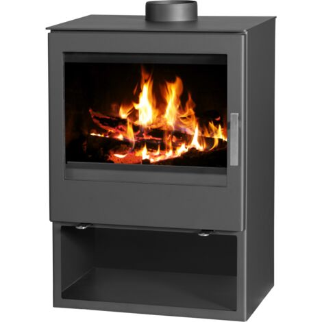 V05 – Poêle à bois Modena – 9,76 kW – Classe A+ – Rendement 82,05 % – Émissions de CO 0,0396 % – Pour espaces de taille moyenne à grande (1/3)