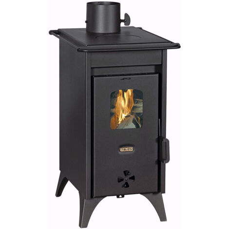 Prity – Poêle à bois compact 6,3 kW – Émissions réduites CO 973 mg/Nm³ – Rendement 79% – Pour bois sec – Tirage minimal 12,9 Pa (1/5)