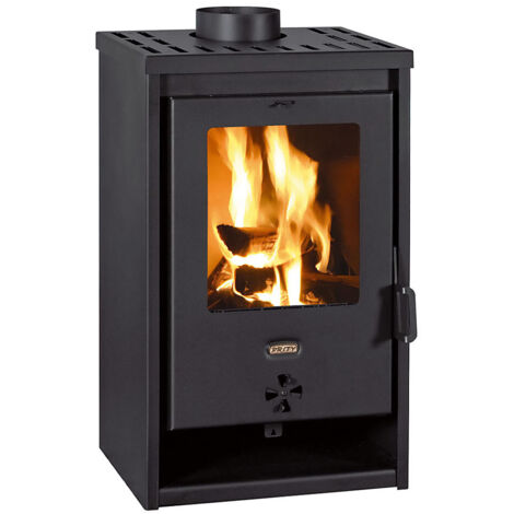 Poêle à bois Prity K1 D – 9,3 kW, Classe A+, Noir Graphite, Design Compact (1/5)